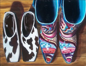 Cowboy Chic-oil painting by Austin Artist Amy Hillenbrand copy