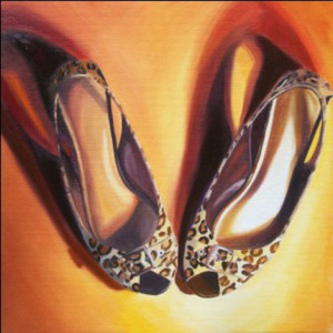 Spots of Gold Oil Painting by Austin Artist Amy Hillenbrand