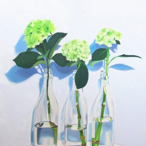 oil painting of Hydrangeas, large floral painting