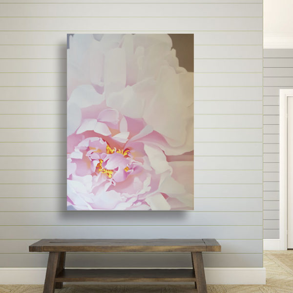 large painting of pink Peony